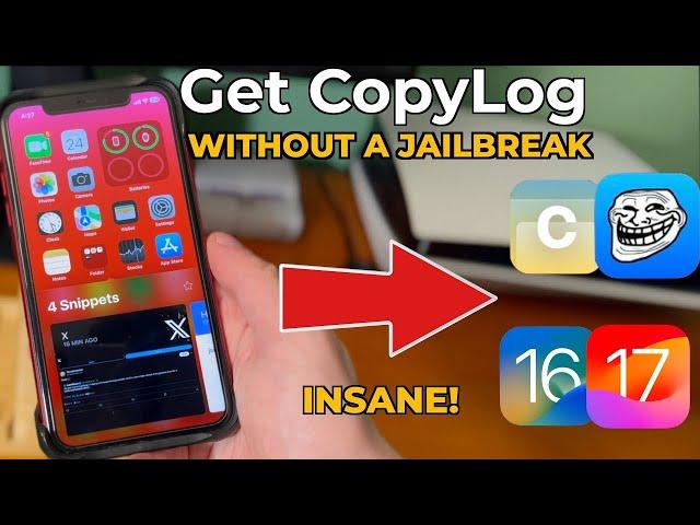 How to GET COPYLOG WITHOUT A JAILBREAK iOS 16/iOS 17! [REAL TWEAK!]