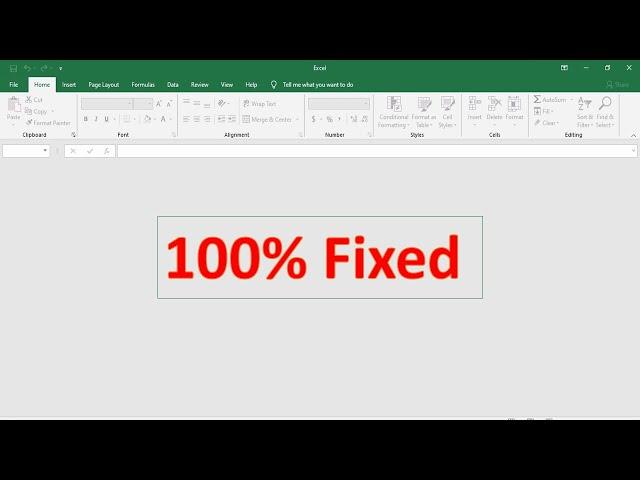 100% Fixed Microsoft Excel 2016, 2019, 2021 Opening a Blank Grey Screen No Data || 2022