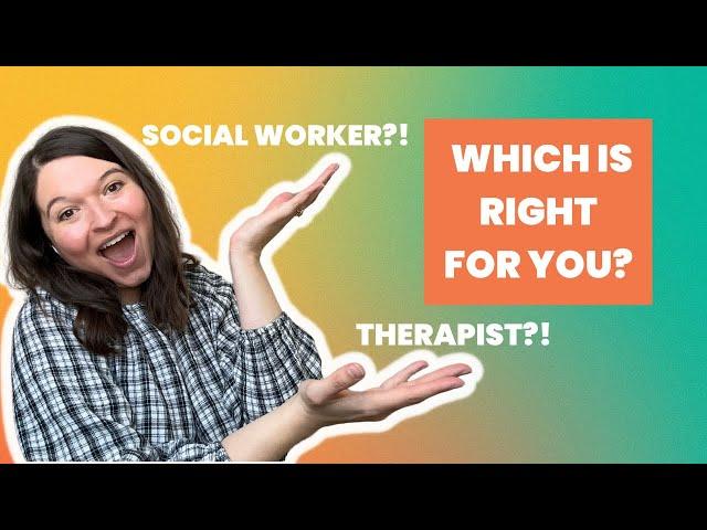 SHOULD YOU CHOOSE SOCIAL WORK OR COUNSELING? || The major differences between LCSW + LPC or LMFT