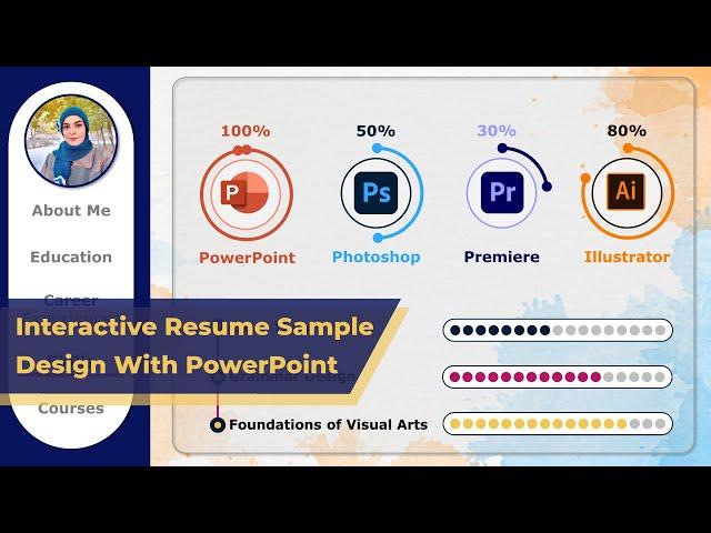 Interactive Resume Design Sample - Design With PowerPoint