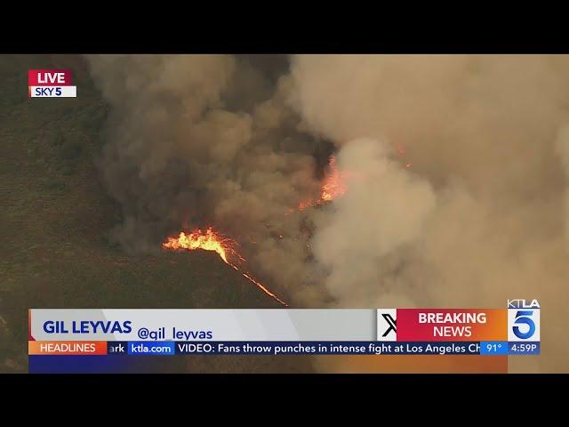 Mandatory evacuation orders in place for fire burning in Trabuco Canyon