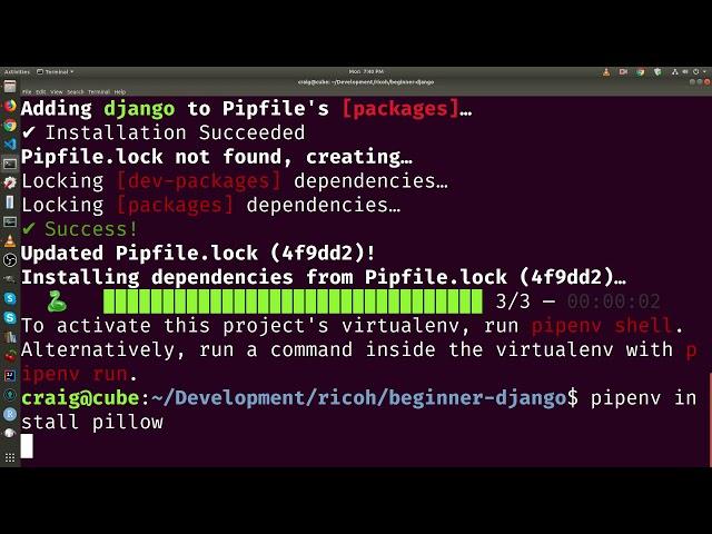 How to Install Django Using pipenv (2/27)