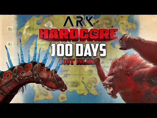 I Survived 100 Days of Hardcore Ark Lost Island... Here's What Happened