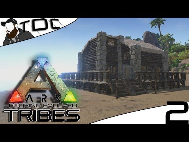 ARK SURVIVAL EVOLVED | BASE BUILDING SEASIDE CABIN! | Episode 2 (Gameplay Pooping Evolved Server)