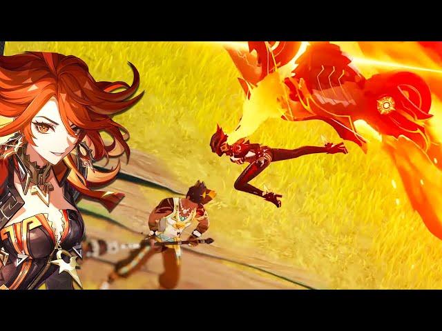 Mavuika Gameplay & Mavuika Skill Showcase | Genshin Impact 5.3 Mavuika Gameplay