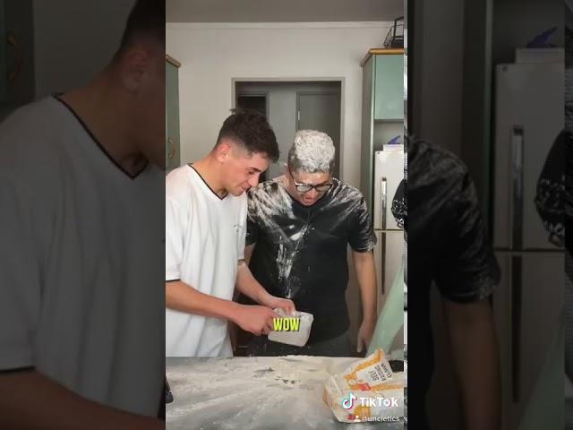 The flour challenge with “Tourettes” Uncle Tics Style￼!