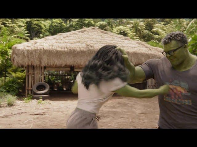 She-Hulk (2022) - Hulk vs She-Hulk fight scene