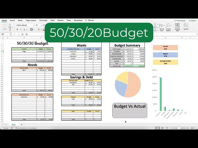 Mastering Money: A Step-by-Step Guide to Creating a Budget Spreadsheet in Excel