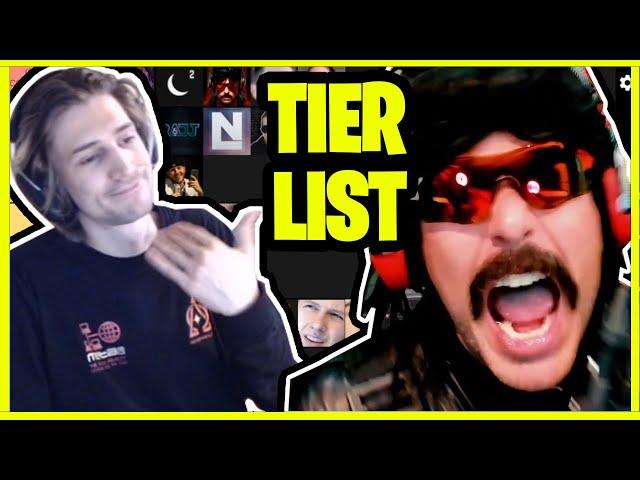 XQC Ranks Dr Disrespect On Twitch Streamers Tier List