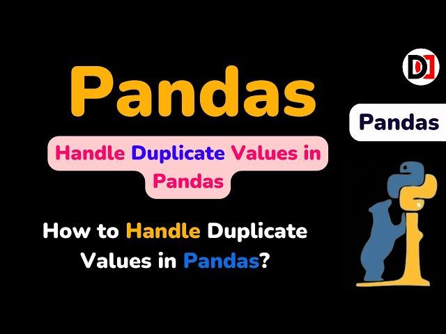 Handling Duplicate Values in Pandas Data Frame in HINDI | How to Handle Duplicate Values in Pandas