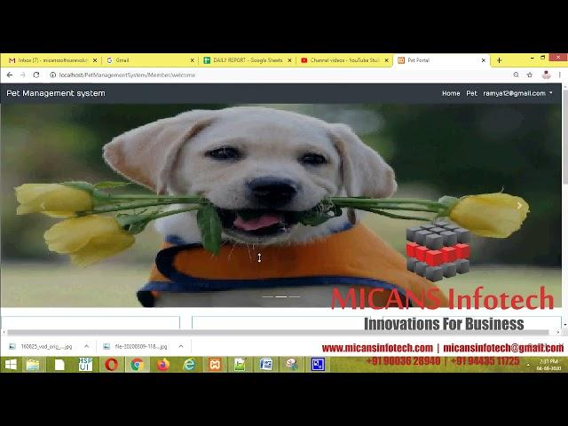 PET MANAGEMENT SYSTEM IN PHP CODEIGNITER MVC FRAMEWORK