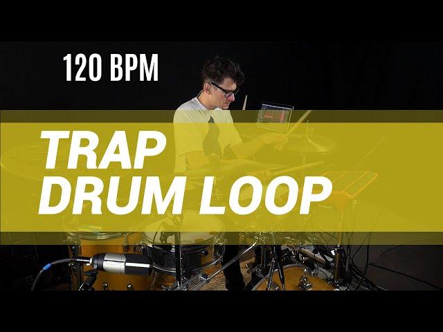 Trap drum loop 120 BPM // The Hybrid Drummer