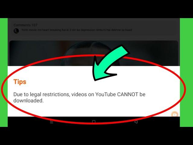 What is due to legal restrictions videos on youtube cannot be downloaded vidmate
