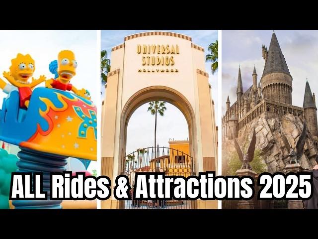 ALL Universal Studios Hollywood Rides & Attractions 2025 | 4K 60FPS