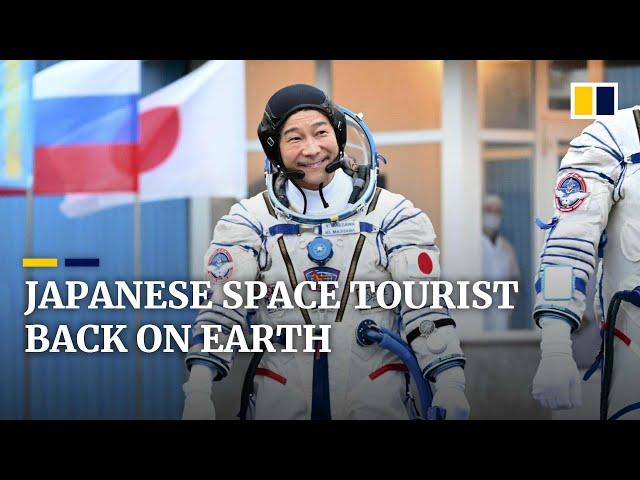 Japanese billionaire Maezawa returns to Earth after 12-day space tourism