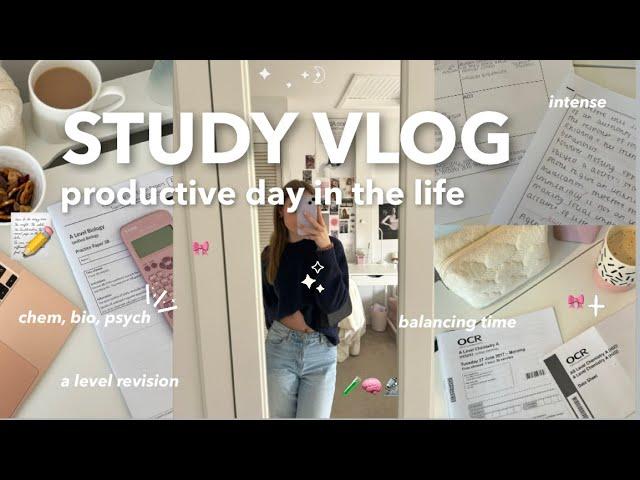 study vlog | day in the life of an a level student, exam prep & productivity | level diaries ep9