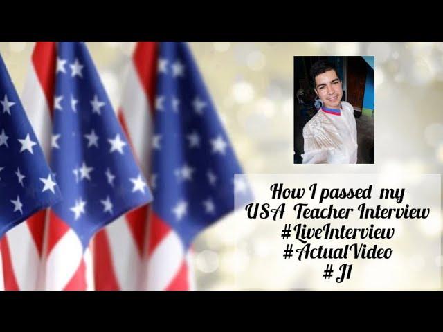 TEACHER INTERVIEW Questions and Answers! (PASS Teaching Interview) #j1teachers #j1 #j1visa