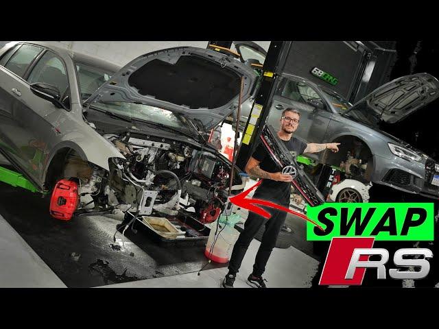 SWAP AUDI RS3 NO GTI MK7 EP5.  DEU DÓ MAS FOI NECESSÁRIO ...