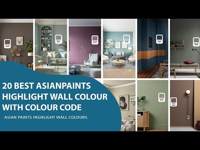 20 BEST ASIANPAINTS HIGHLIGHT WALL COLOURS | Wall Colour Combination #asianpaints