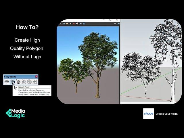 #HowTo: Speed up your modelling in #SketchUp with #VRay Proxy components