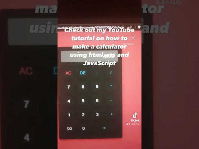 Let’s build a calculator #coding #webdevelopment #htmlcss #javascript #html #code #css #tutorial