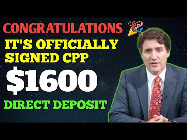 Justin Trudeau Passed New CPP: $1600 Confirmed! Coming This Monday | For All Pensioners