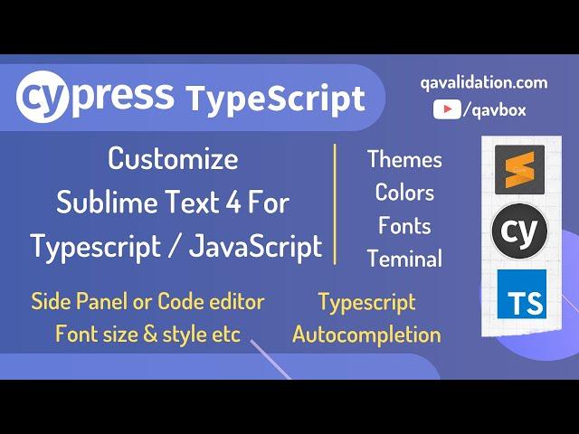 Configure Sublime text 4 for TypeScript or JavaScript | auto completion | terminal | font