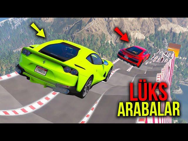 Süper Lüks Arabalar Kasisli İniş Parkurunda - GTA 5