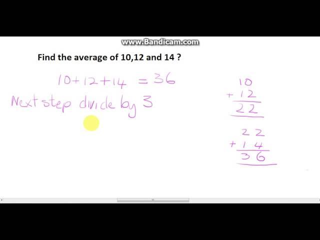 Find the average of three numbers