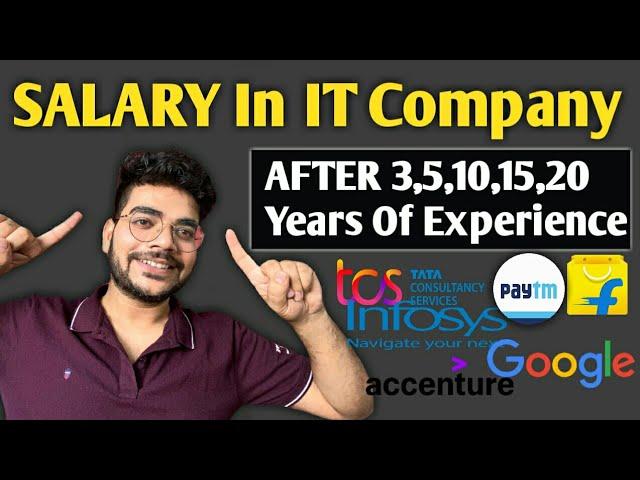 What is the salary package for an IT employee after 3 years, 5 , 10, 15 and 20 years of Experience?