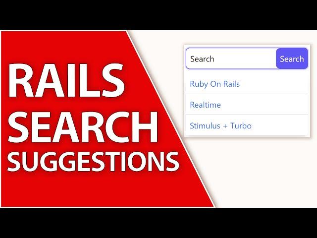 Realtime Search Autocomplete Suggestions | Ruby On Rails 7 Tutorial