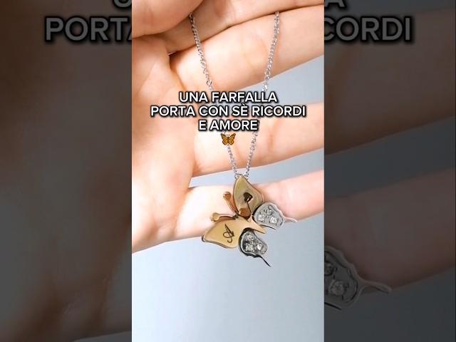 La Bellezza dell'Eleganza portata al Collo #gioielli #lartedincidere #farfalla #collana #regalo