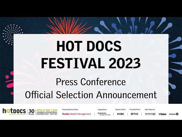 Hot Docs 2023 Press Conference