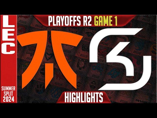 FNC vs SK Highlights Game 1 | LEC Playoffs Upper Round 2 Summer 2024 | Fnatic vs SK Gaming G1