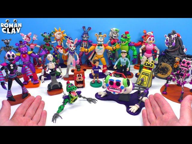 All Animatronics FNAF Security Breach with Clay | Roman Clay Collection