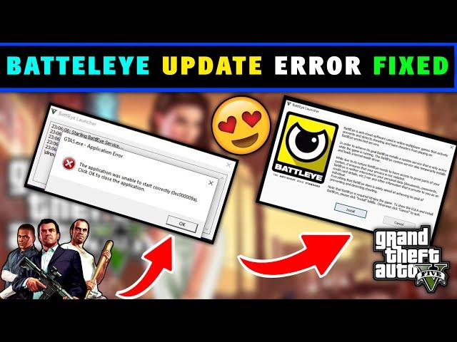 Battle Eye Launcher FIX for GTA 5 |Gta 5 Error। Gta 5 launch Error ।Gta 5 battle Eye Error | script