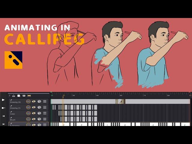 Frame by frame 2D Animation Workflow - Animating in Callipeg