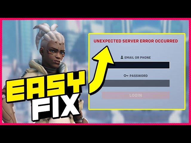 How TO Fix UNEXPECTED SERVER ERROR - Overwatch 2