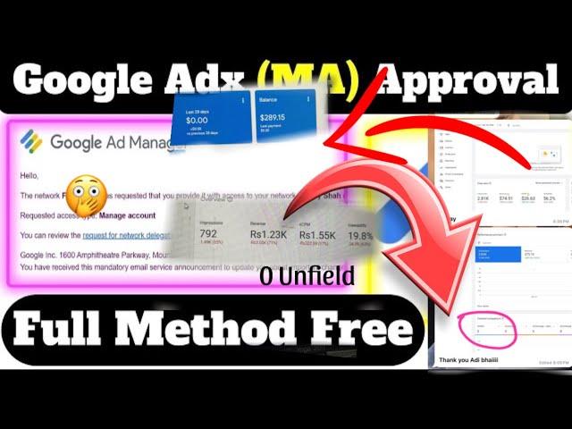 Free Adx Approval With High ECPM Earning | Free Adx Approval