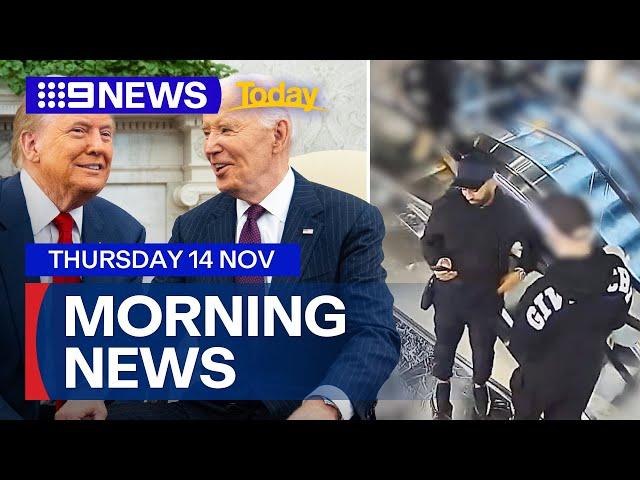 Joe Biden meets Donald Trump; Sydney manhunt underway | 9 News Australia