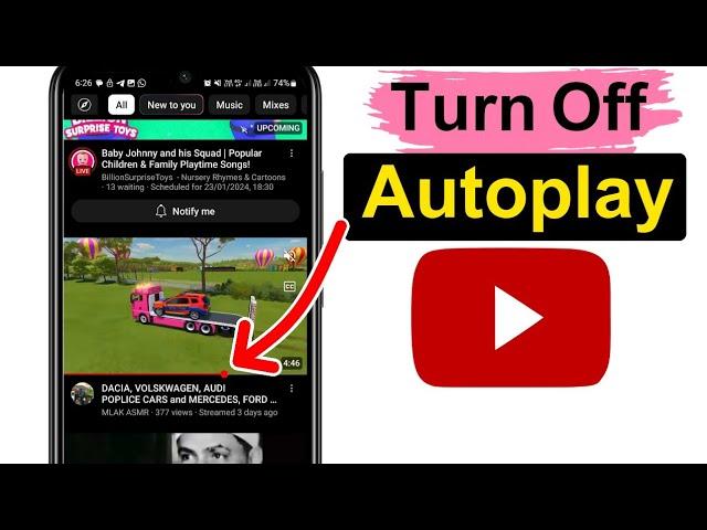 How to Turn Off Autoplay Video in YouTube Home Page 2024