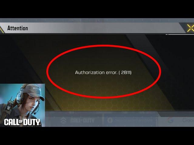 fix call of duty mobile authorization error problem solve