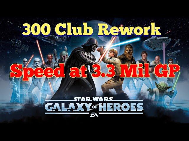 #swgoh - The Darth Kimchi Show. Speed check at 3.3 Mil GP.