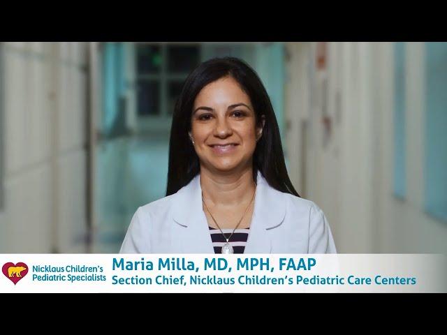 Meet Maria Milla MD, MPH, FAAP - Nicklaus Children's Pediatric Care Centers