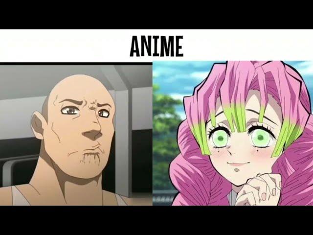 anime vs reddit (the rock reaction meme)  Mitsuri