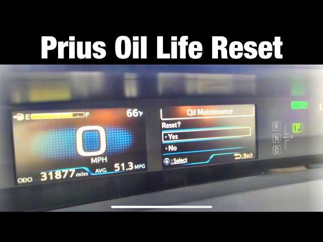 2021 Toyota Prius How to Reset Oil Maintenance Reminder