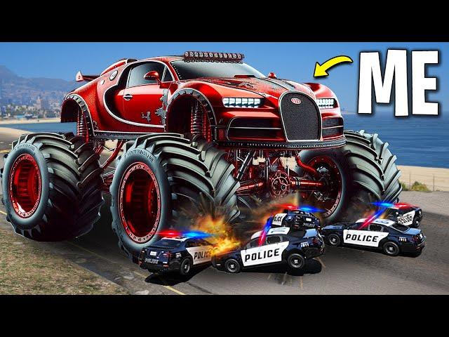 Trolling Cops with Monster Cars on GTA 5 RP