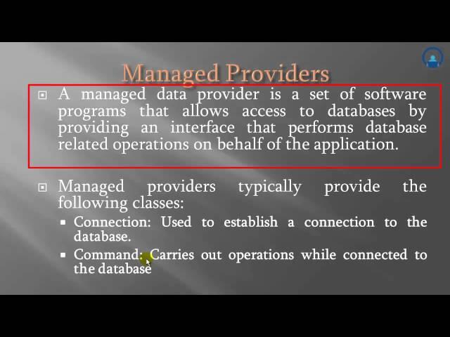 Ado Net, Components And Assemblies