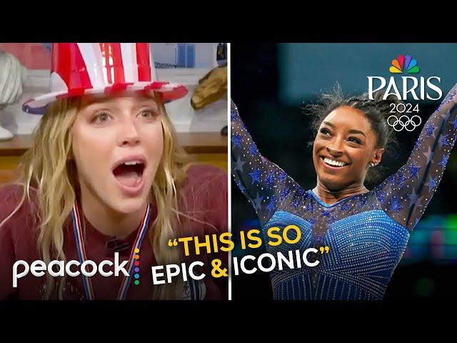 Alex Cooper in Tears: Simone Biles’ Gold Winning Floor Routine Reaction | Paris Olympics