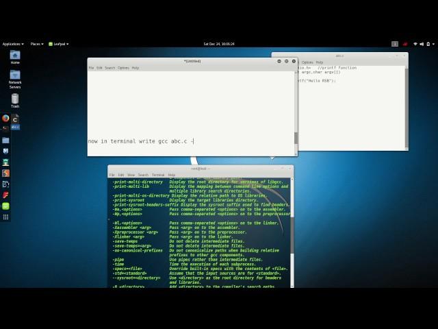 How to run your C program into kali Linux (Gcc compiler )